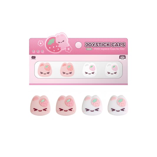 PMW STRAWBERRY BUNNYTHEMED THUMBGRIPS FOR NS2 PW0013