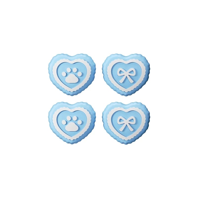 PMW HEART CAT PAW BOW THUMBGRIPS FOR NS2 PW0006