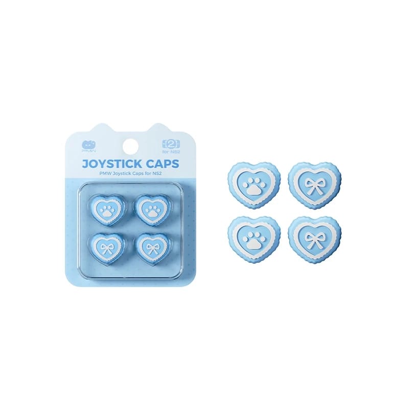 PMW HEART CAT PAW BOW THUMBGRIPS FOR NS2 PW0006
