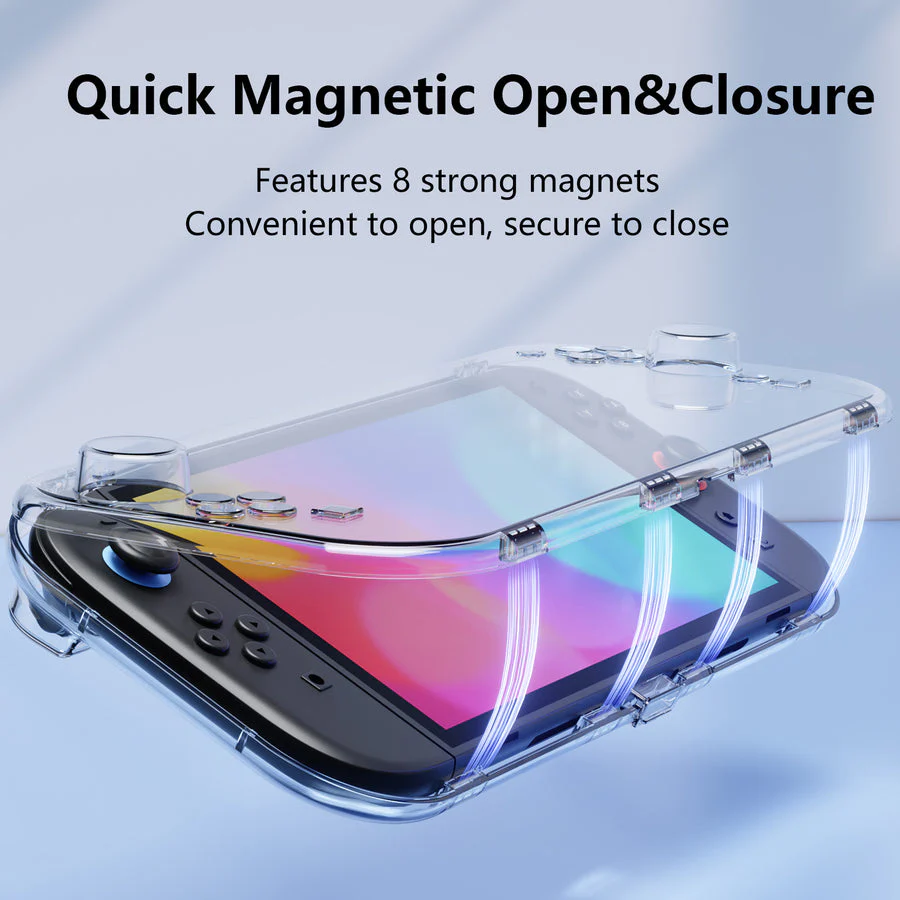 IINE One - Piece Magnetic Transparent Case for Switch 2 (L1165)