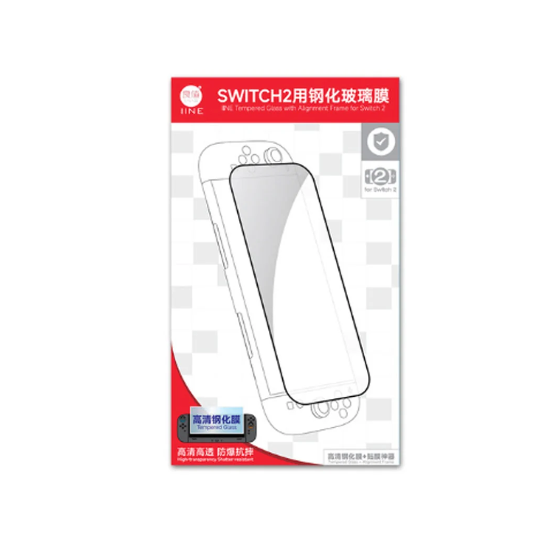 IINE 2 Pack Tempered Glass Aligment Frame for Switch 2 (L1077)