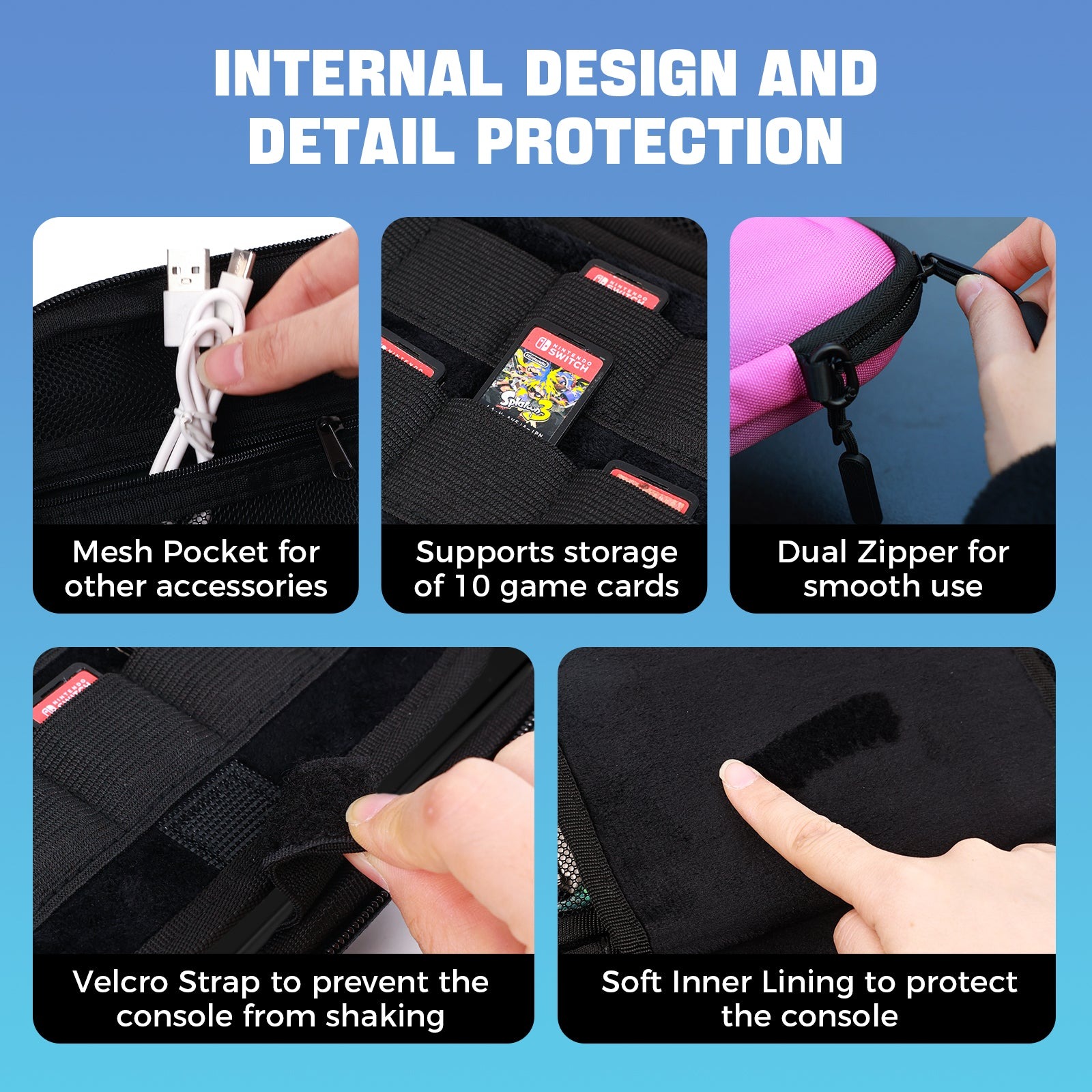 IINE EVA Storage Bag for Switch 2 Black (L1066)