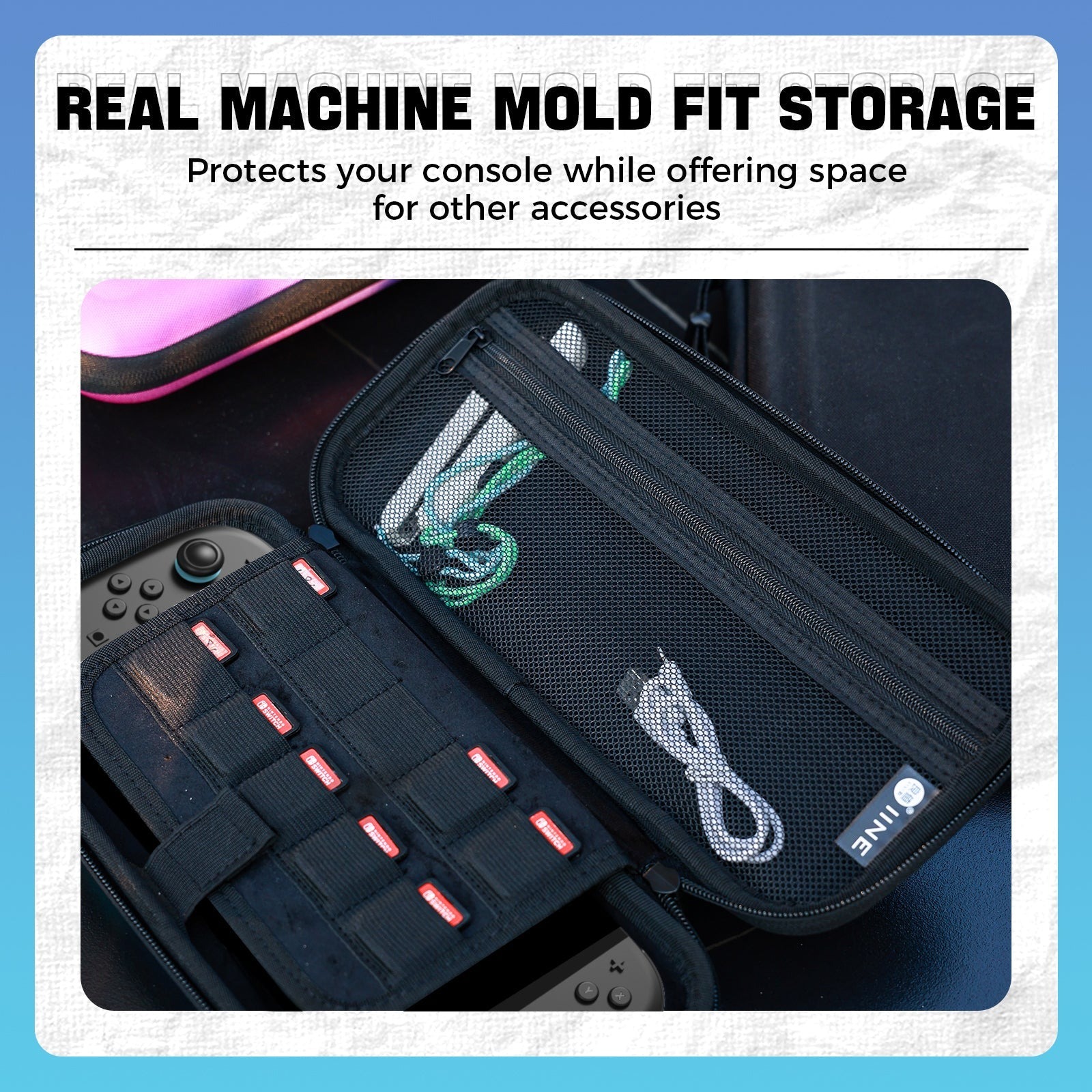 IINE EVA Storage Bag for Switch 2 Black (L1066)