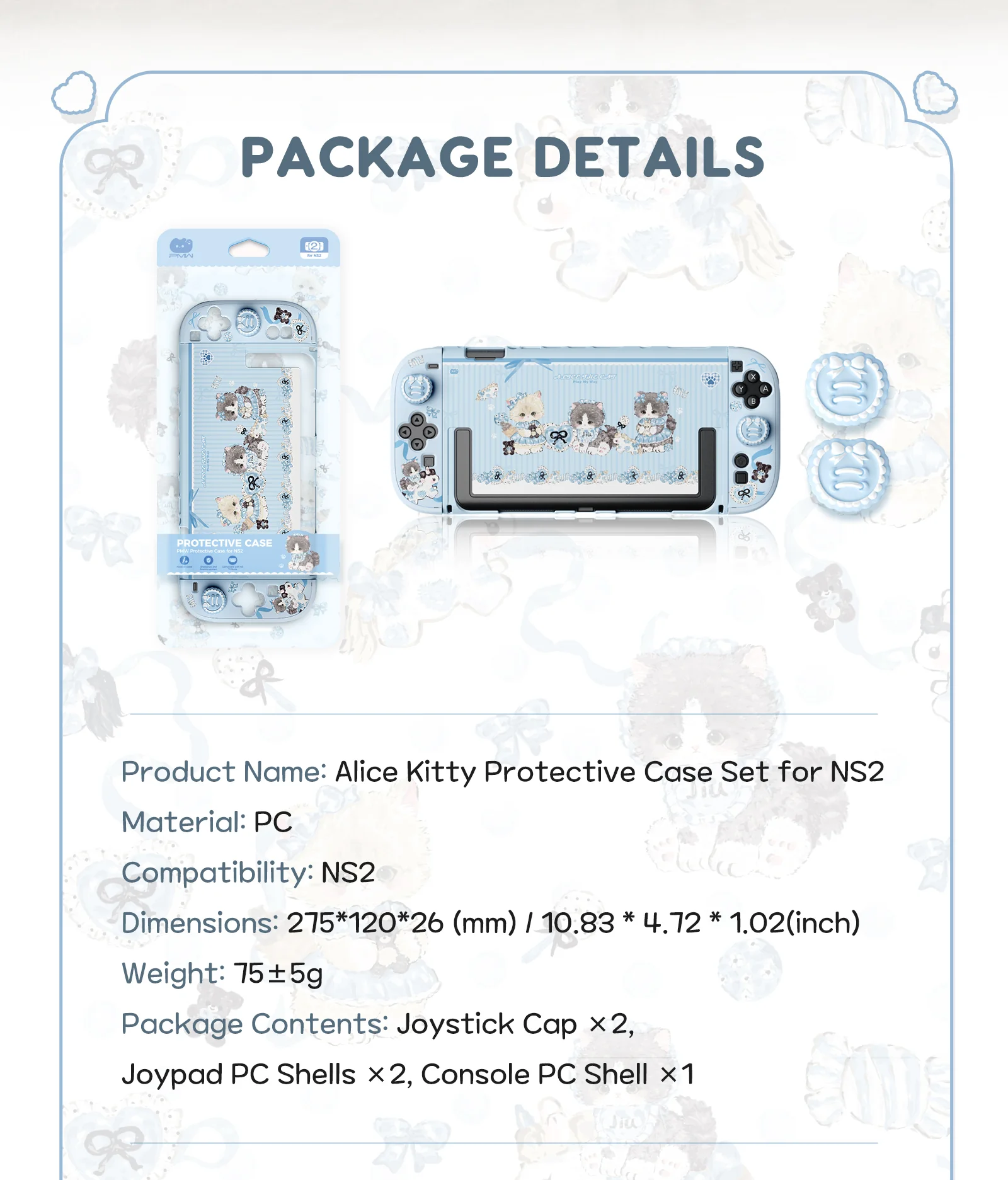 PMW Protective Case Alice Kitty Series for Switch 2 (PW0003)