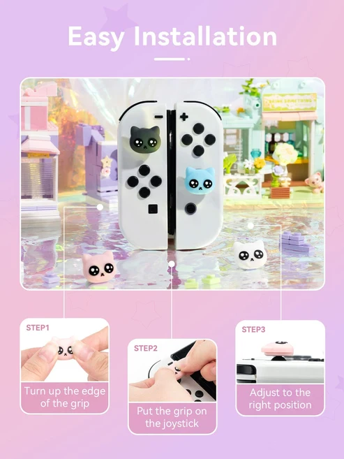 Geekshare Ns Meme Cat Thumb Grip Caps