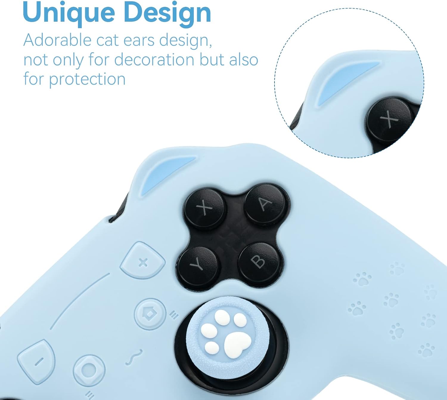 Geekshare Ns Pro Cat Paw Silicon Cover Light Blue
