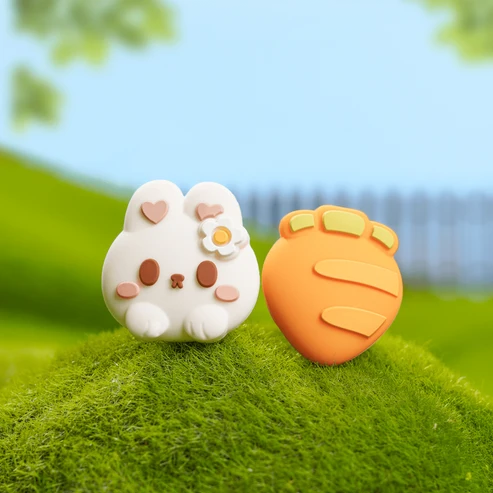 Geekshare Ns2 Flower Rabbit Carrot Thumb Grips Y-180