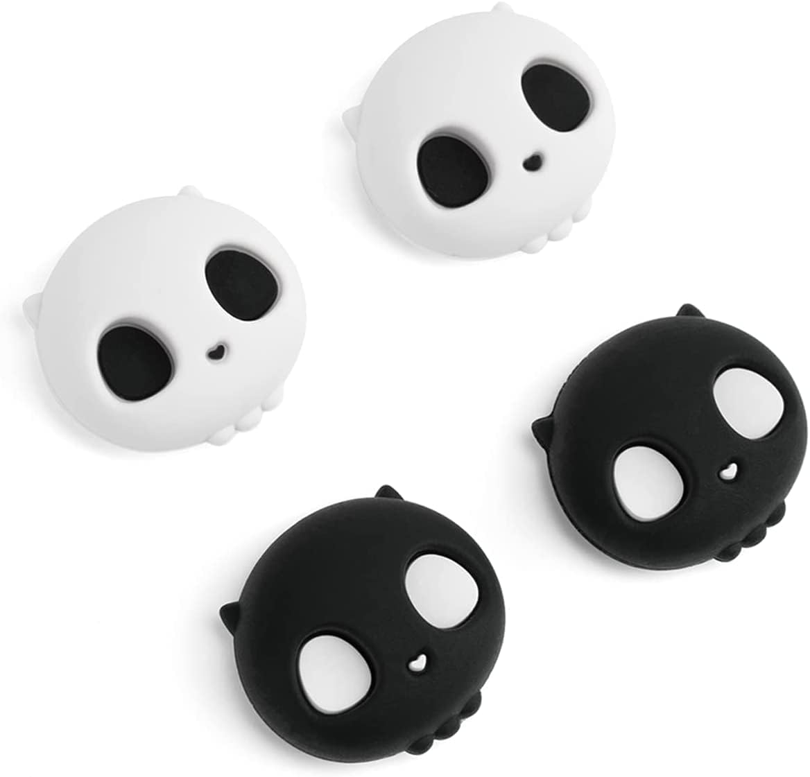 Geekshare Ns2 Sweet Heart Skull Thumb Grips Black White Y-141