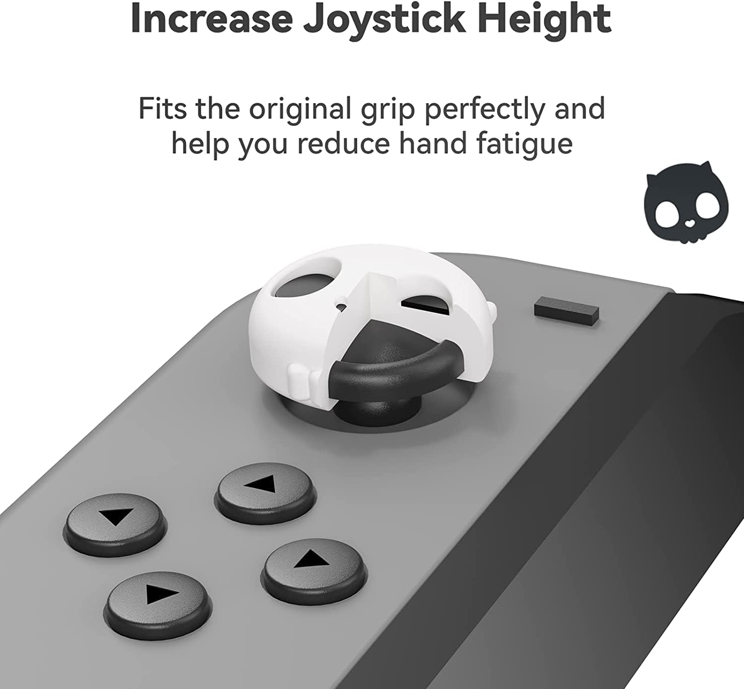 Geekshare Ns2 Sweet Heart Skull Thumb Grips Black White Y-141