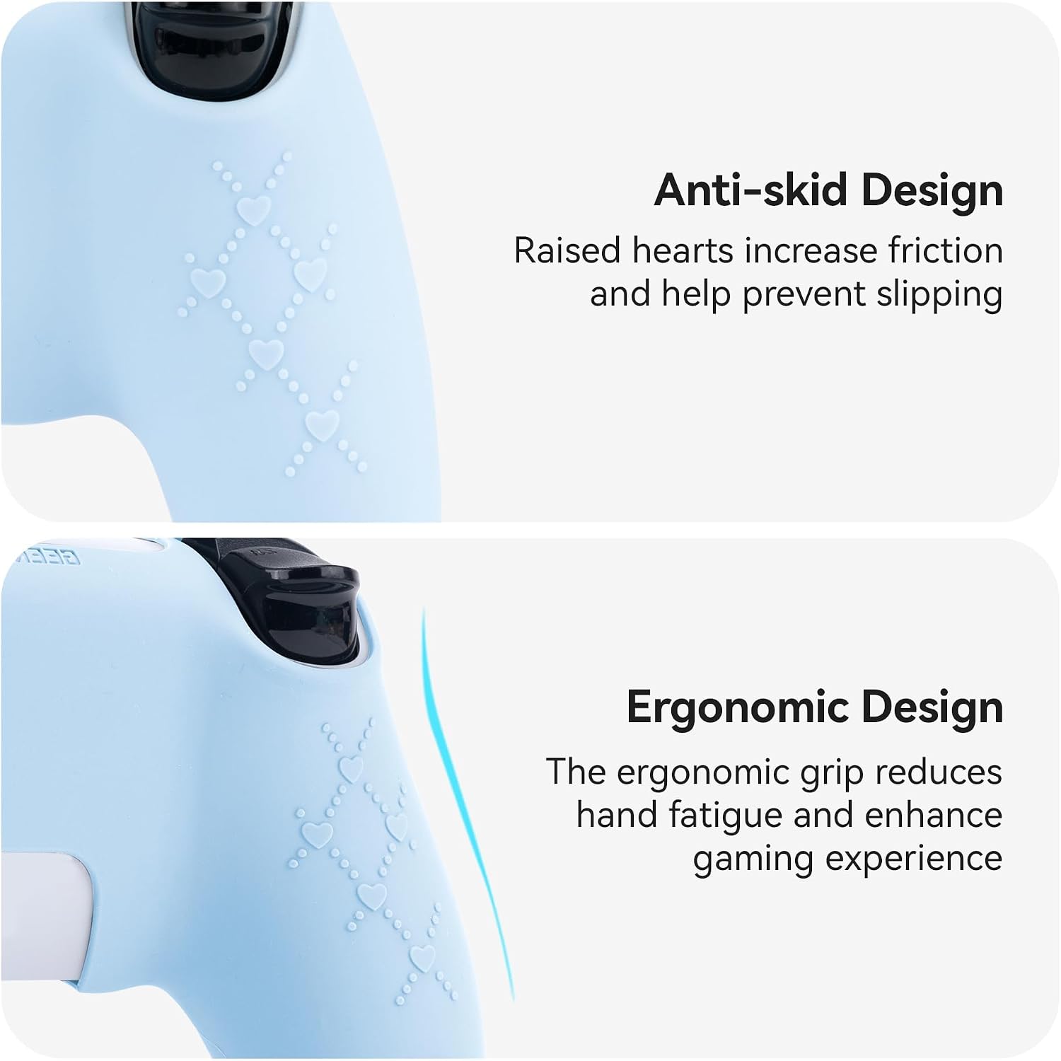 Geekshare Ps5 Cat Paw Silicon Cover Light Blue