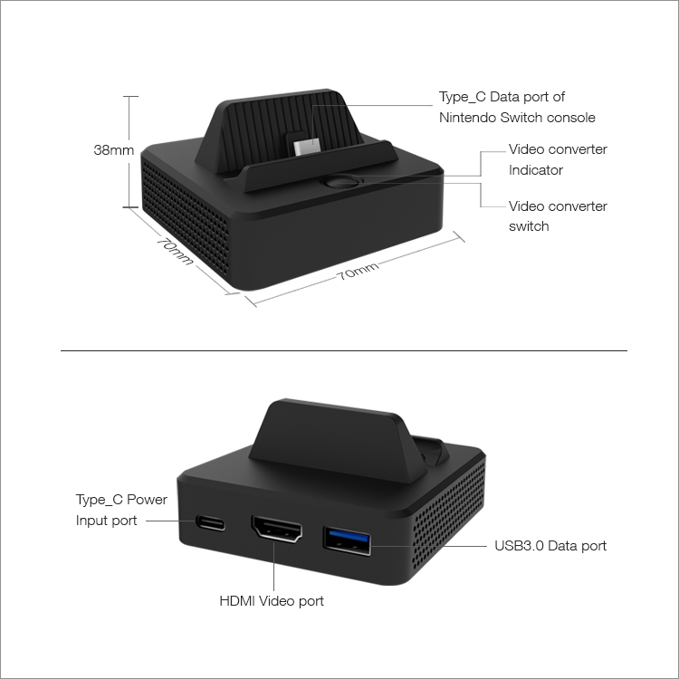 Ntd Switch Hdmi Video Conventer Dock Dobe