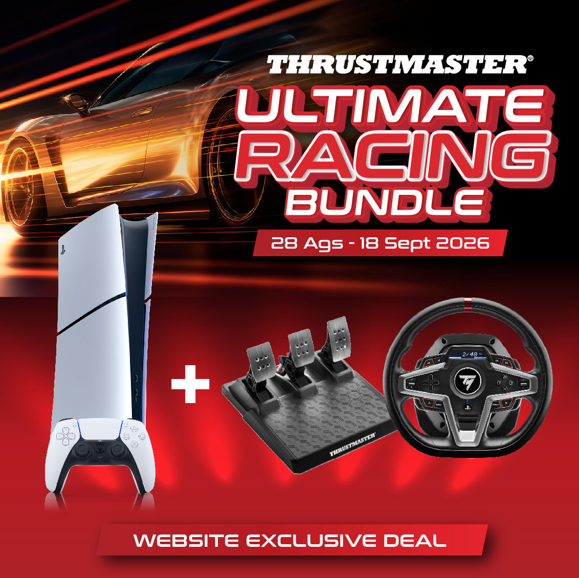 PS5 Slim Digital Ultimate Racing Bundle - T248R + FREE Shifter