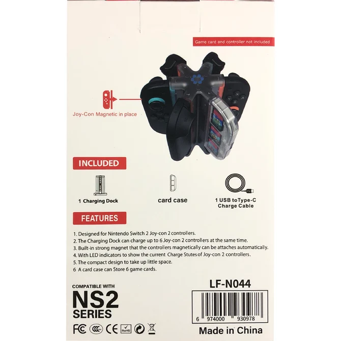 Ns2 6 In 1 Charging Dock With Card Case Lf-N044