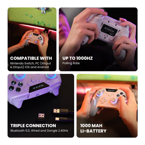 Rexus Daxa Borion AX8 Gamepad Bluetooth Wireless Grey