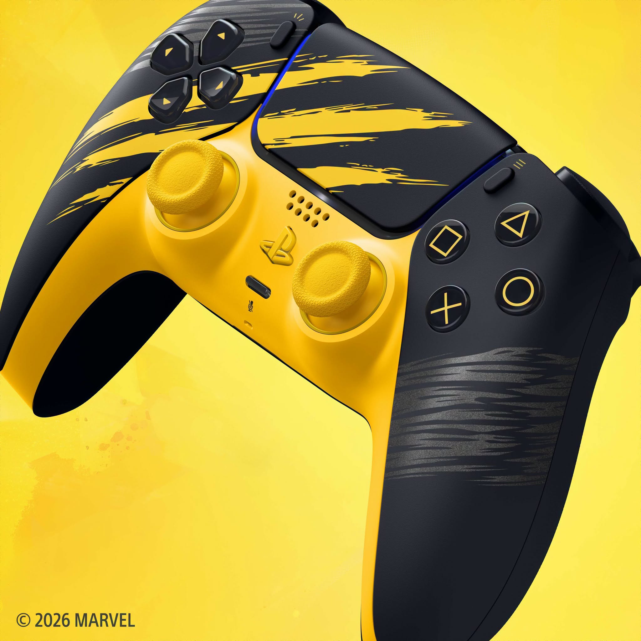DualSense Marvels Wolverine Battle Yellow Edisi Terbatas