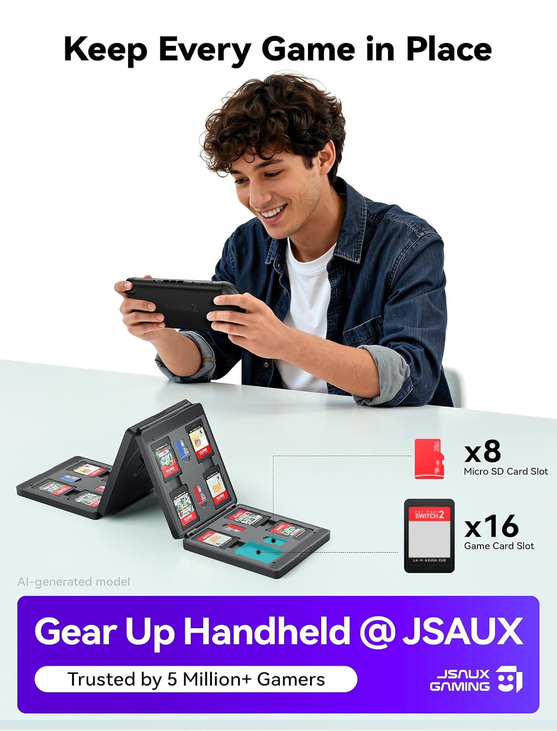 Ns2 Jsaux Game Card Case 24 Bg0125