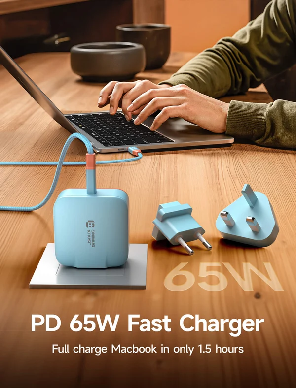 Ns2 Jsaux Pd 65W Smart Charger Blue & Orange Ch6505