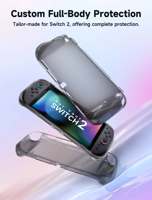 Ns2 Jsaux Integrated Soft Tpu Protective Case Transparent Black Pc0115