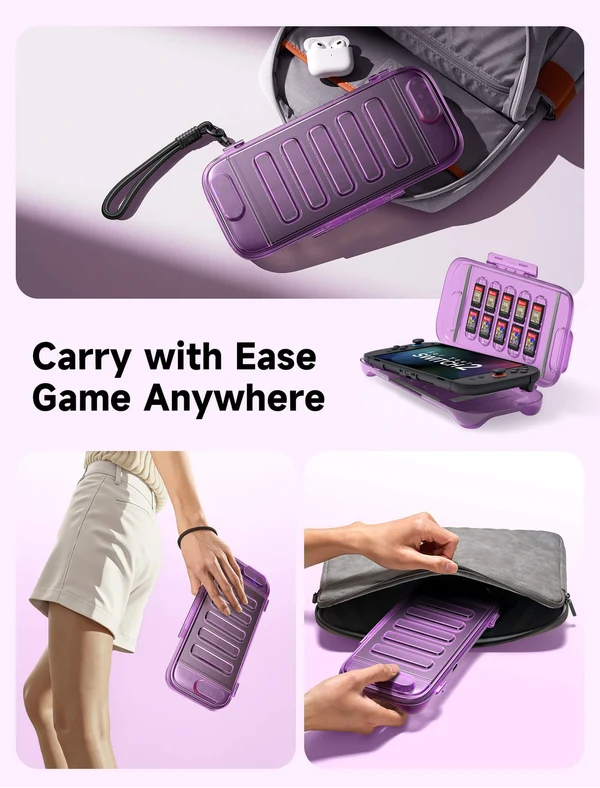 Ns2 Jsaux Shock Absorbent Storage Case Purple Pc0116