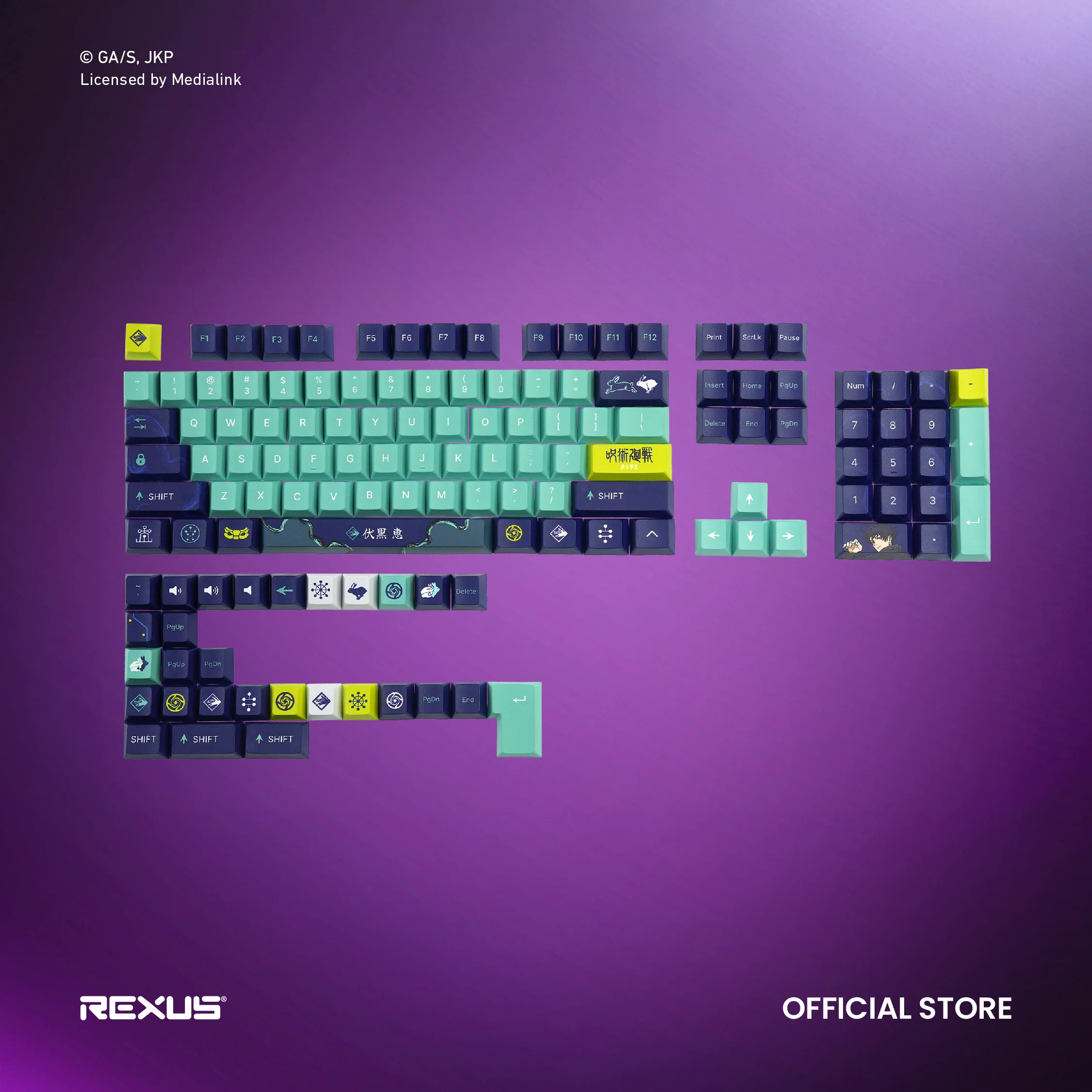 Rexus Keycaps Jujutsu Kaisen RKC-51 Megumi