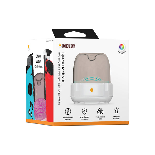 Omelet Space Dock 2.0 For Joy-Cons & Mini Joy-Pads - Snow White