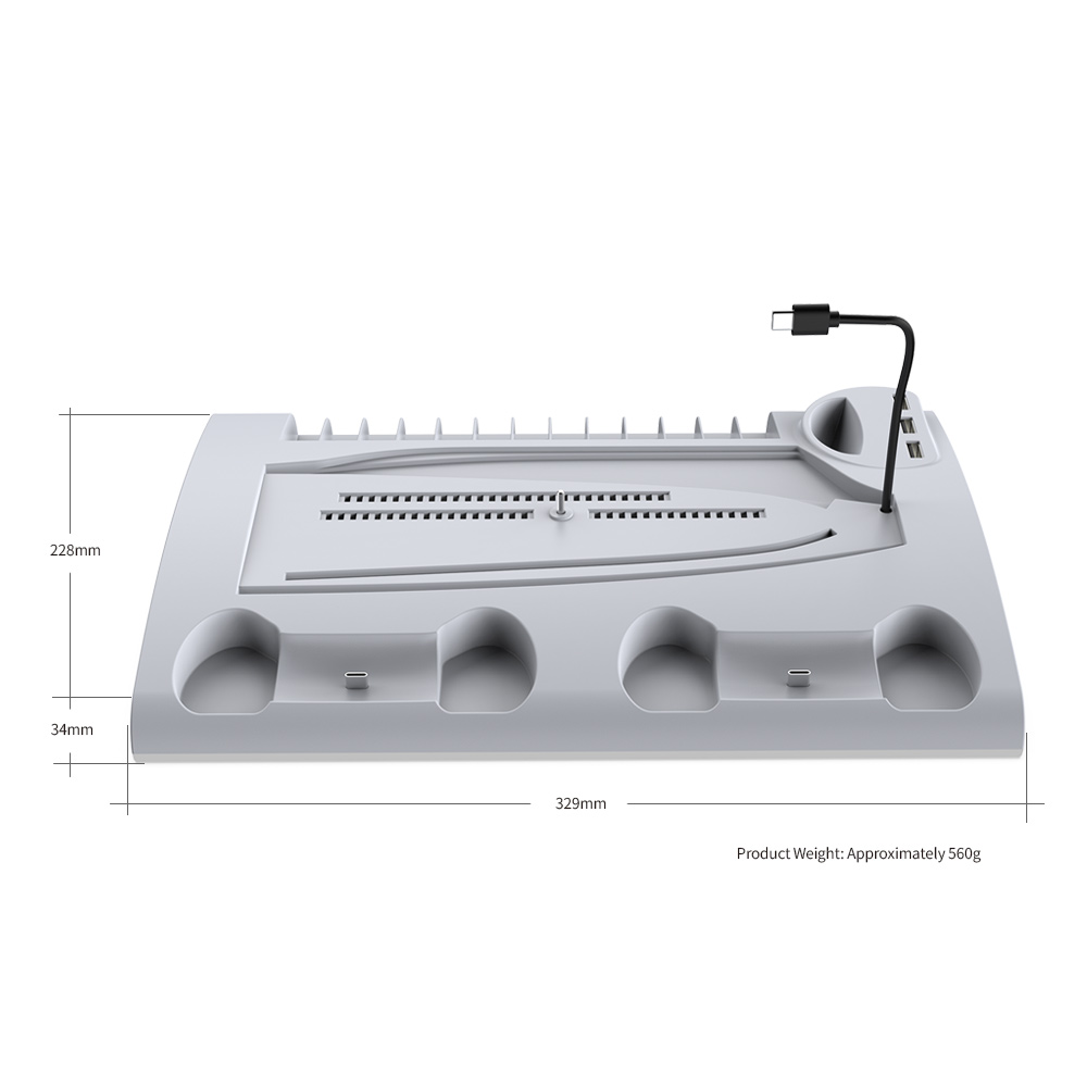HOZKAII Multifunctional Cooling dan Charging Stand for PS5