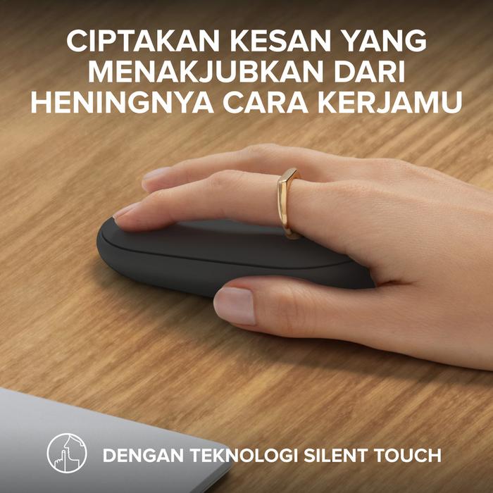 Logitech M350S Pebble 2 Tonal Wireless Mouse - Black