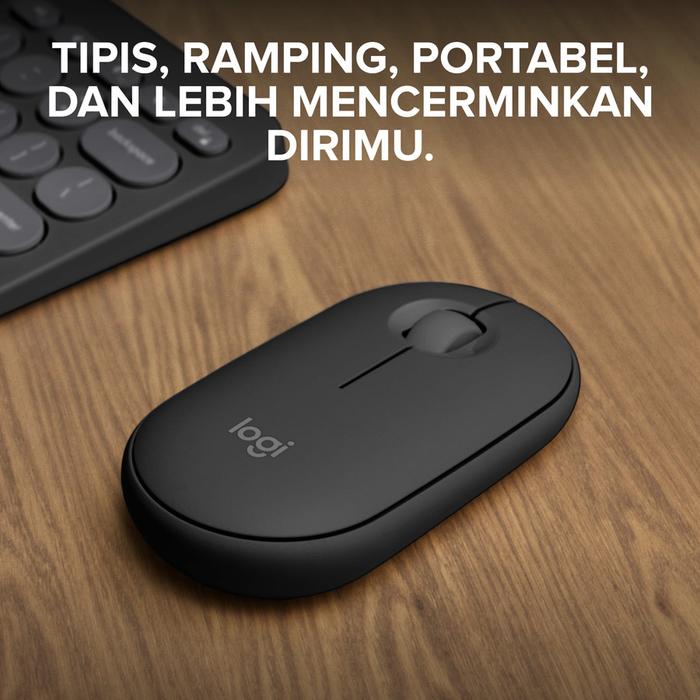 Logitech M350S Pebble 2 Tonal Wireless Mouse - Black