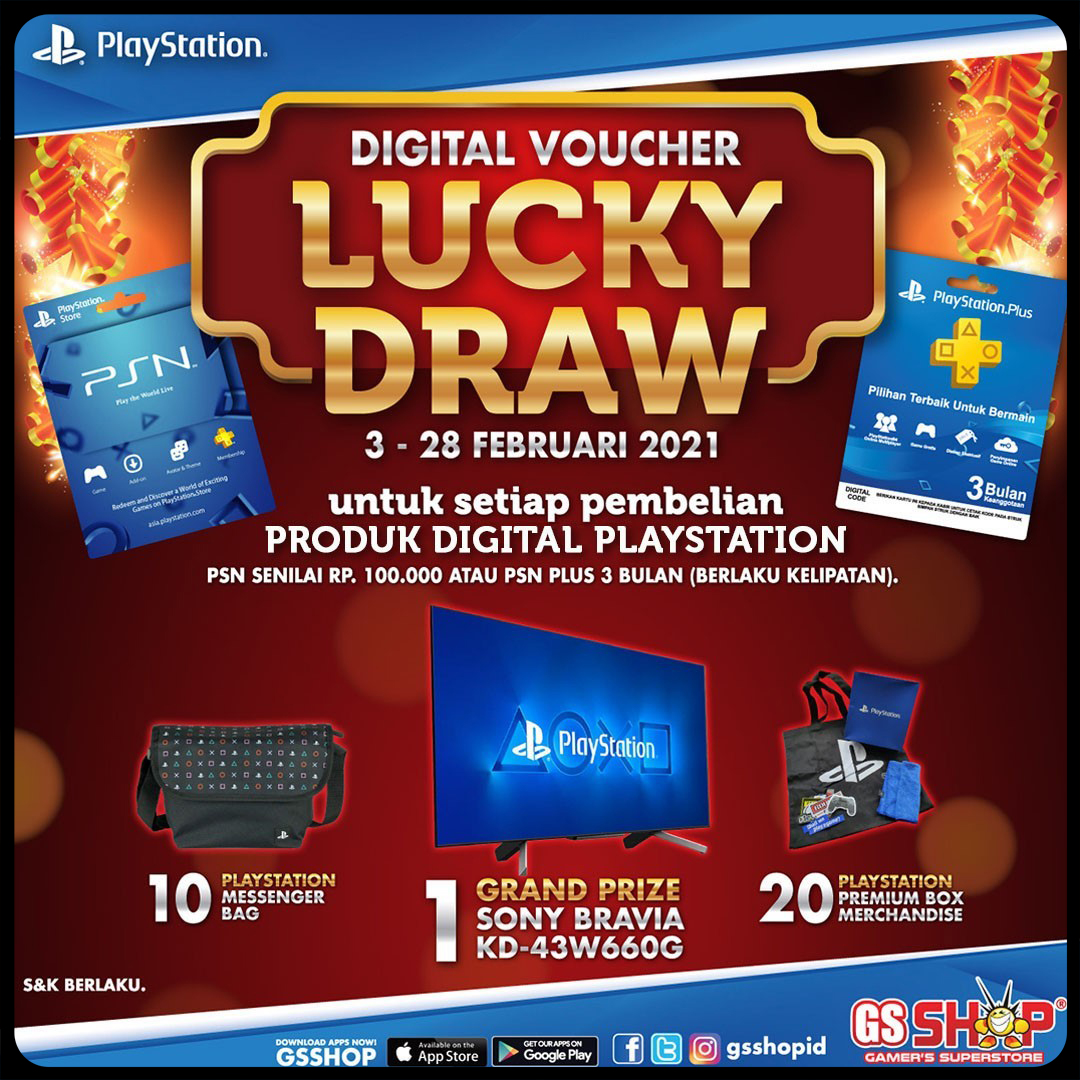 Lucky Draw Voucher Digital PlayStation