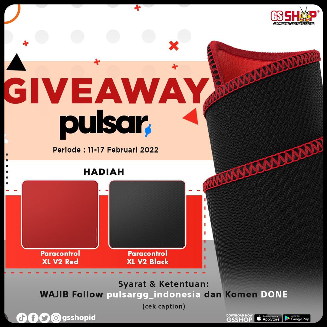 Giveaway GSSHOP x Pulsar Mousepad Paracontrol