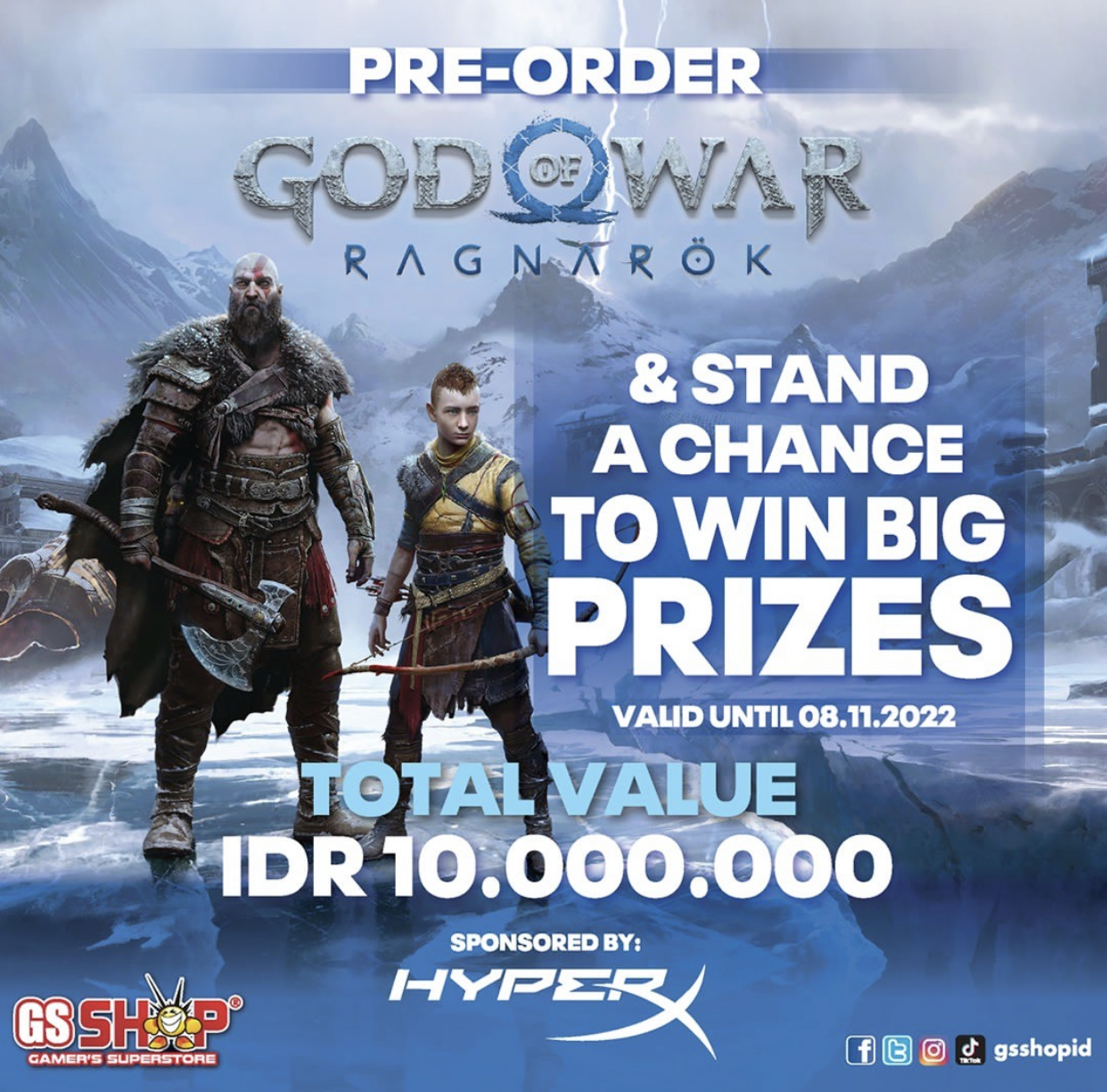 Pemenang Pre Order God Of War Ragnarok (Sponsored by HyperX)