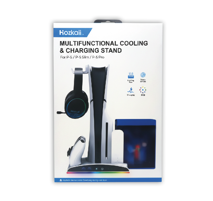 HOZKAII Multifunctional Cooling & Charging Stand for PS5