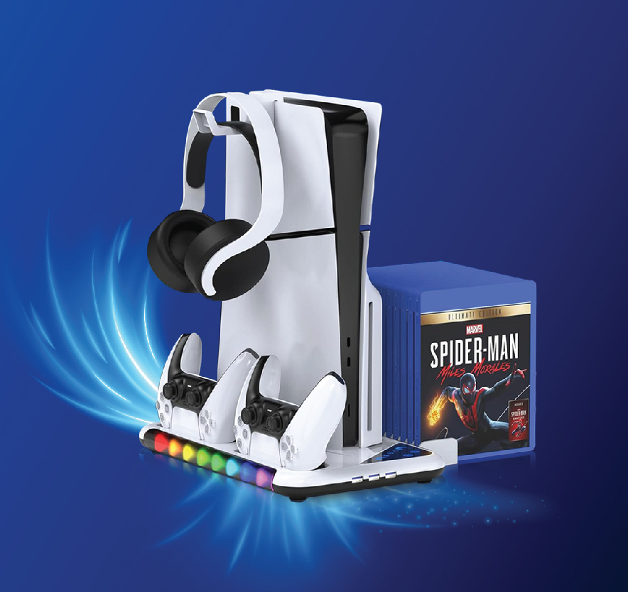 HOZKAII Multi-function Cooling Charging Dock for PS5